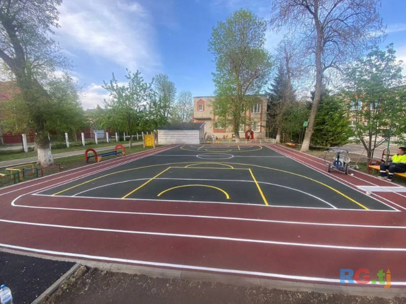 Укладка резинового покрытия в Таджикистане